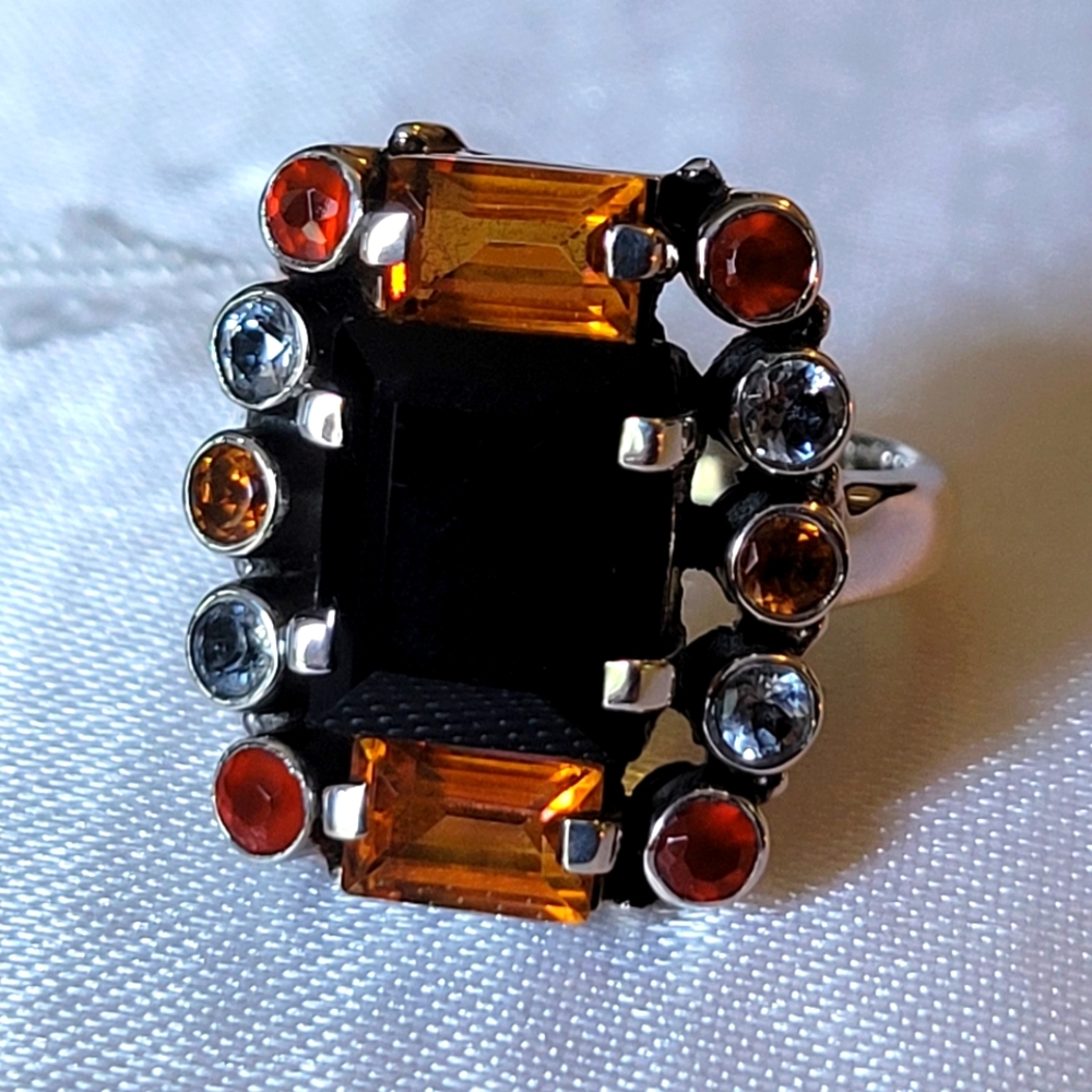 Nicky Butler Sterling Silver semi-precious gemstone ring